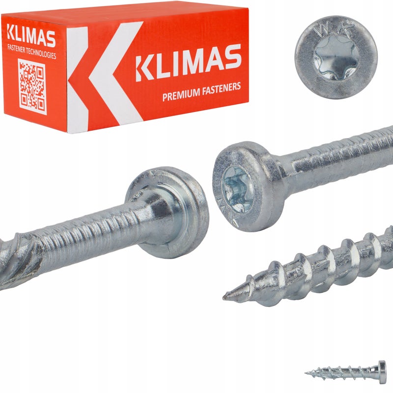 Wkręty do łączników ciesielskich 8x40 mm 50 szt. TORX Klimas WKCR