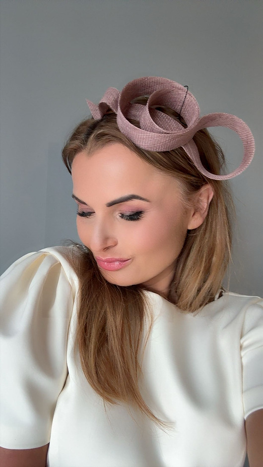 Fascynator MELODY brudny róż /oraz inne kolory