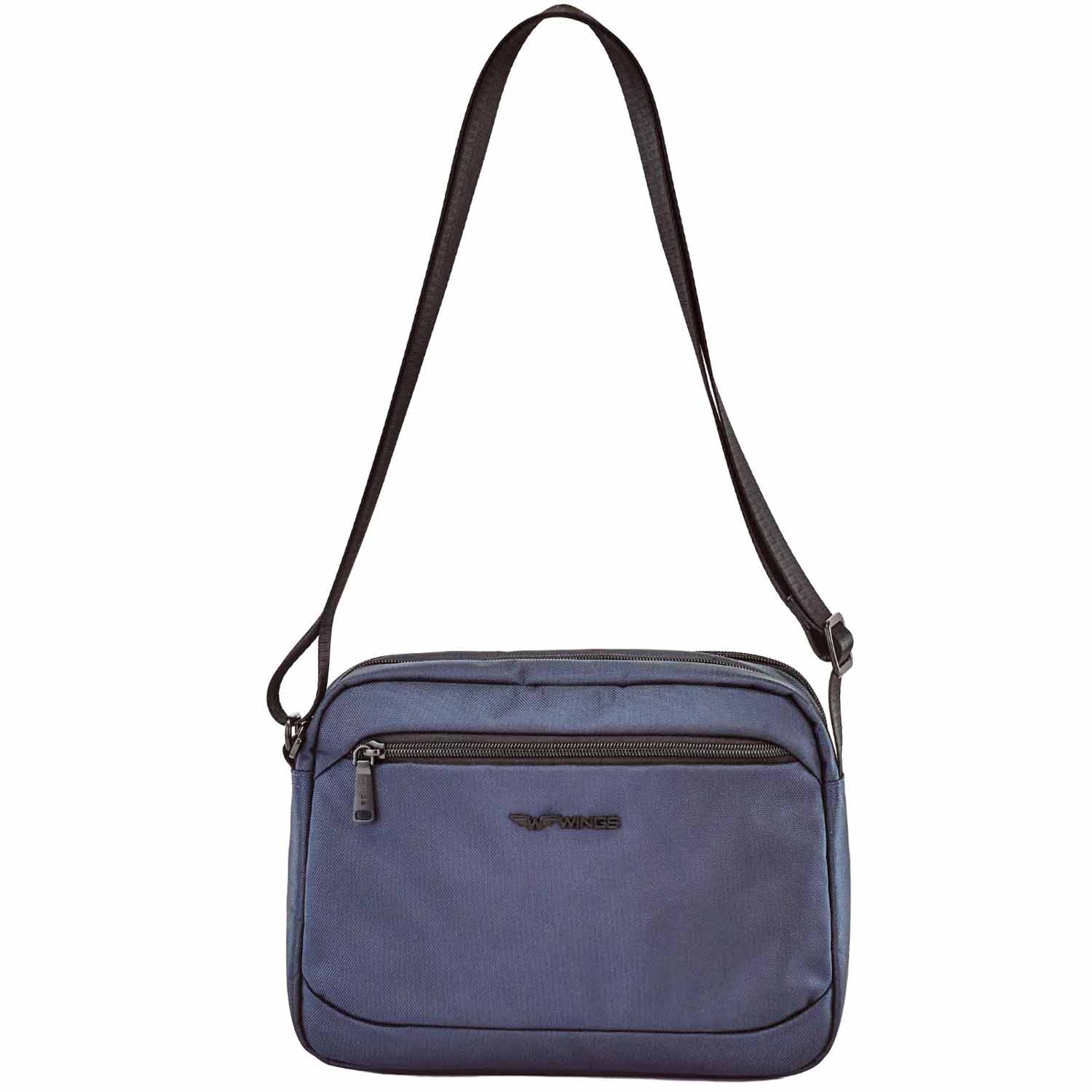 Torba męska crossbody Wings Brant BRT01, 28 x 9 x 21 cm, 5 l, granatowa