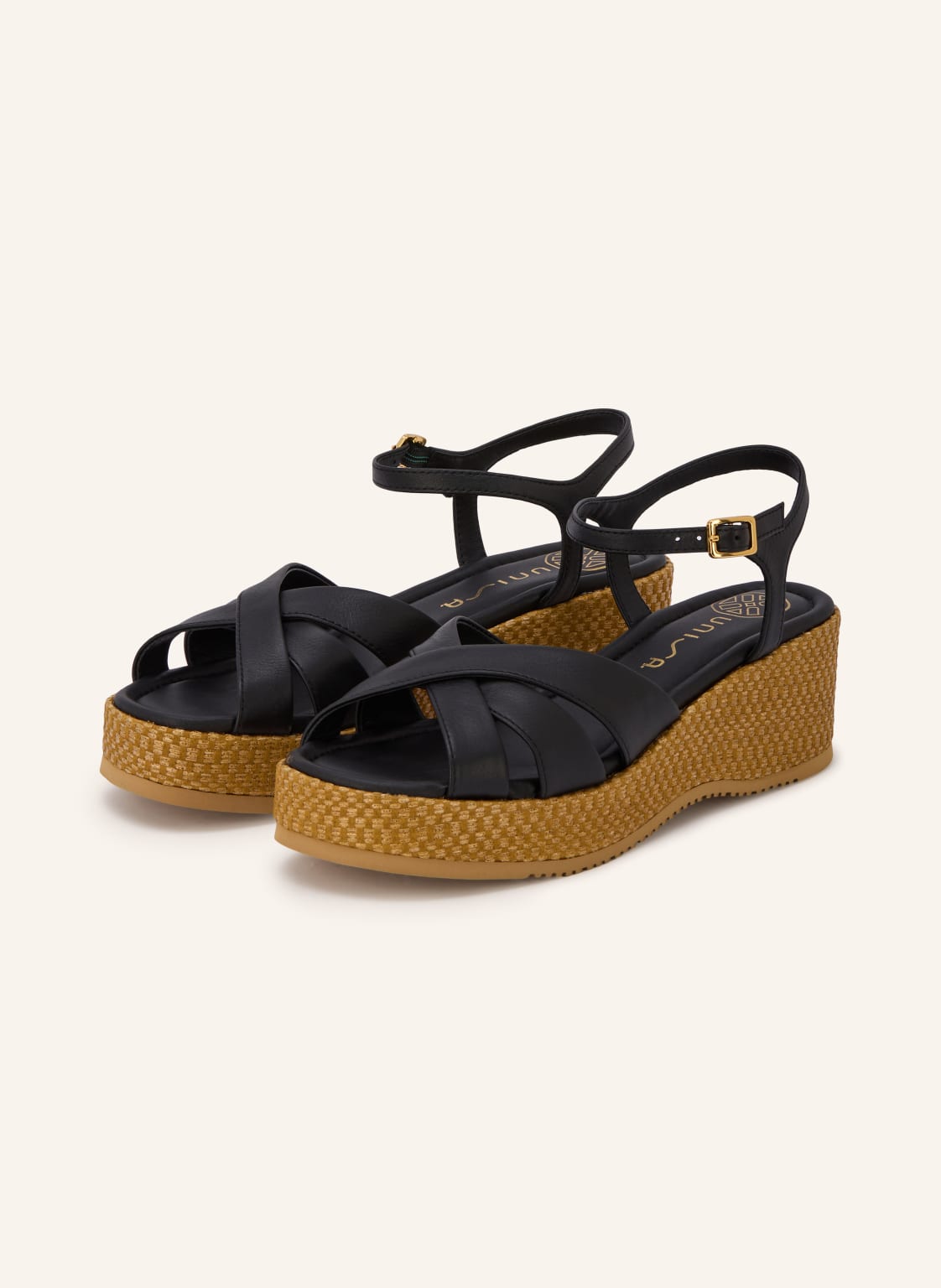 Unisa Buty Na Koturnie Kadian schwarz
