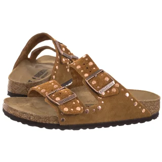 Klapki Arizona Rivet Border Mink 1031731 (BK330-c) Birkenstock