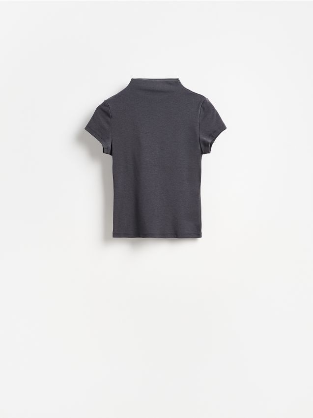 Reserved - T-shirt ze stójką - ciemnoszary