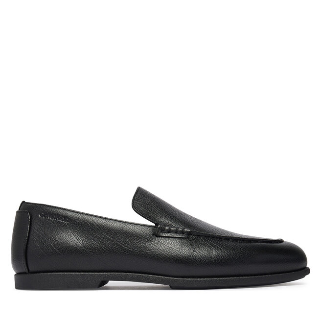 Lordsy Calvin Klein Low Prof Loafer Txt Lth HM0HM02175 Czarny