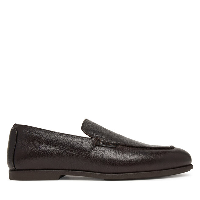 Lordsy Calvin Klein Low Prof Loafer Txt Lth HM0HM02175 Brązowy ciemny