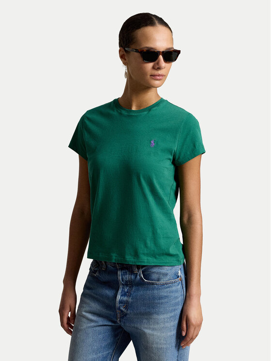 Polo Ralph Lauren T-Shirt 211B14605027 Zielony Regular Fit