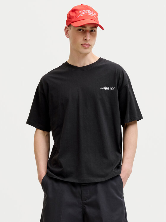Jack & Jones T-Shirt Eterna 12295544 Czarny Loose Fit