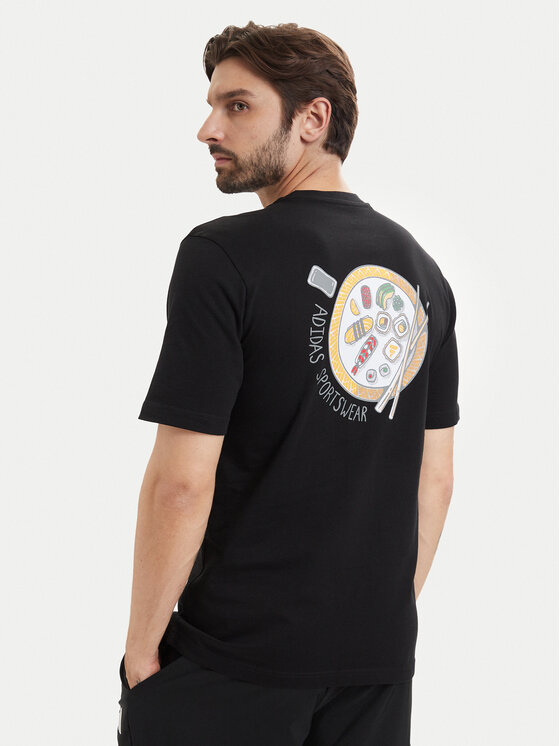 adidas T-Shirt Sushi Graphic KT9709 Czarny Regular Fit