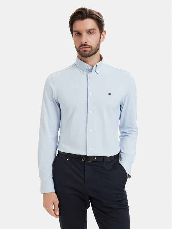Tommy Hilfiger Koszula MW0MW43433 Niebieski jasny Regular Fit