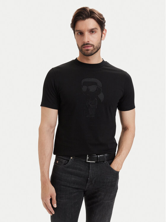 KARL LAGERFELD T-Shirt 755040 563225 Czarny Regular Fit