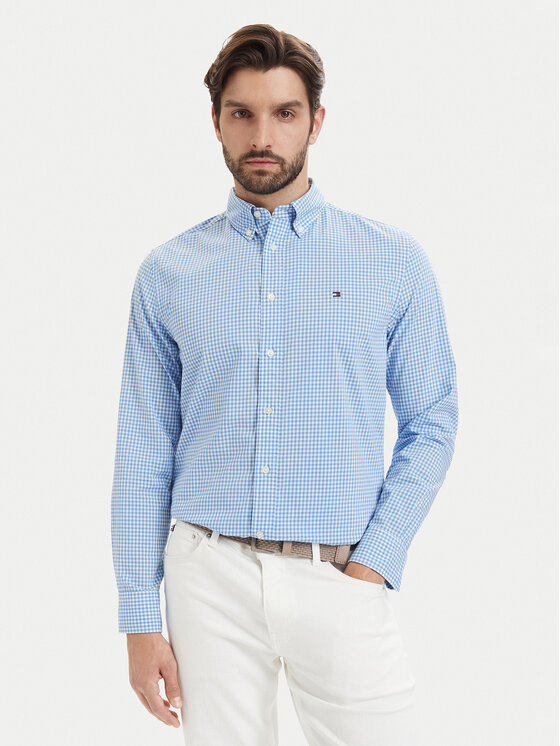 Tommy Hilfiger Koszula Poplin MW0MW43319 Niebieski Regular Fit