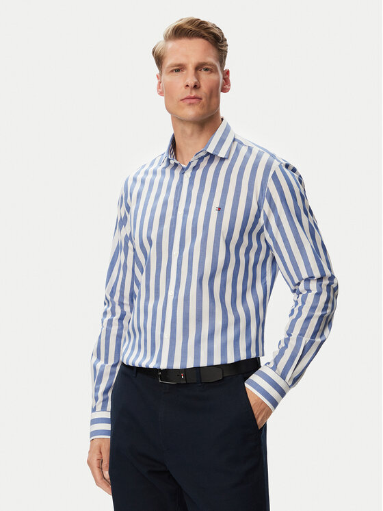 Tommy Hilfiger Koszula MW0MW43757 Niebieski Regular Fit