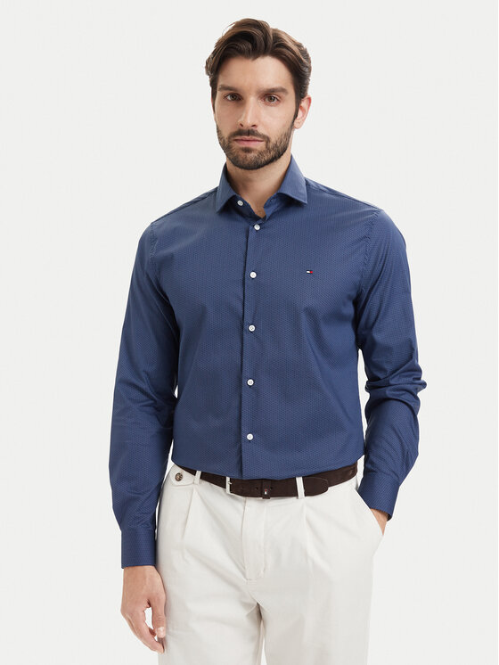Tommy Hilfiger Koszula MW0MW43756 Granatowy Regular Fit