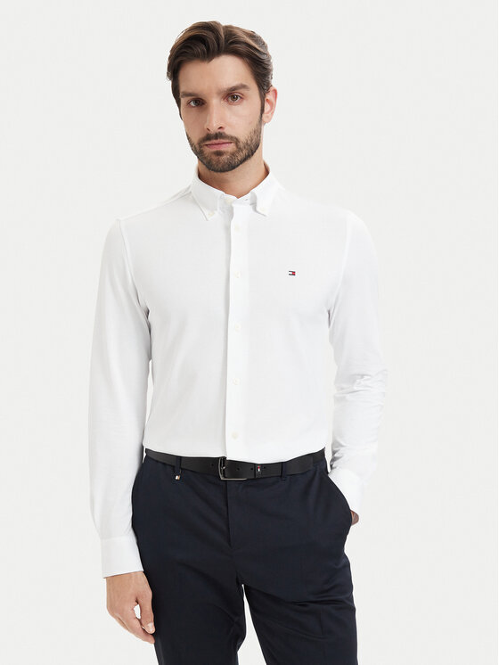 Tommy Hilfiger Koszula MW0MW43433 Biały Regular Fit
