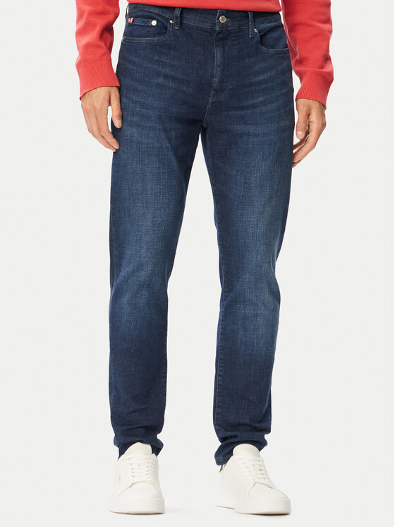 Tommy Hilfiger Jeansy Bleecker MW0MW43161 Granatowy Slim Fit