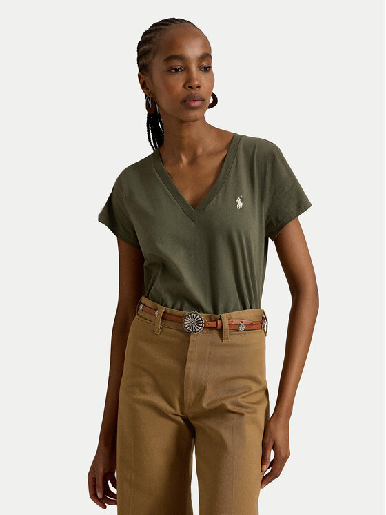 Polo Ralph Lauren T-Shirt 211B14611005 Zielony Regular Fit