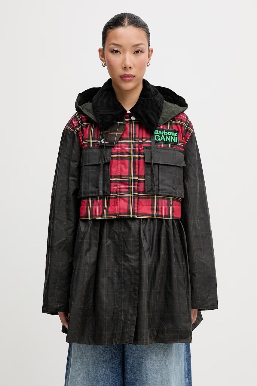 Barbour x Ganni kurtka przejściowa bawełniana