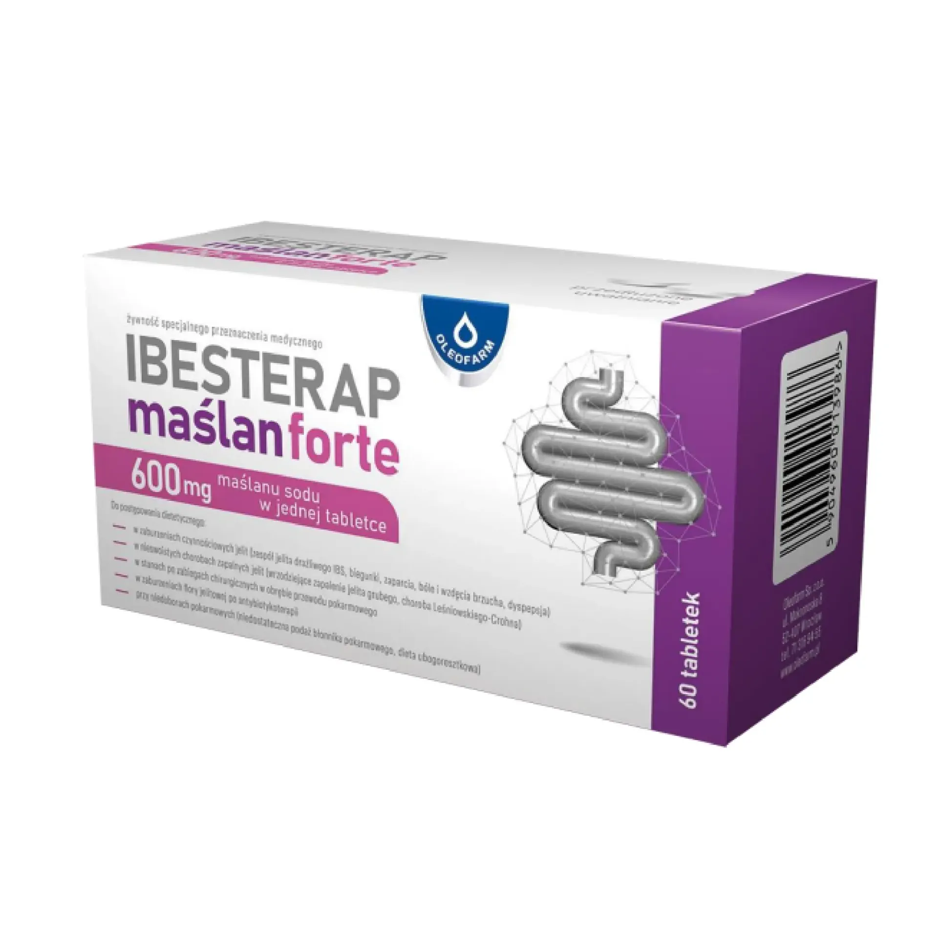 Ibesterap Maślan forte, 600 mg, tabletki, 60 sztuk