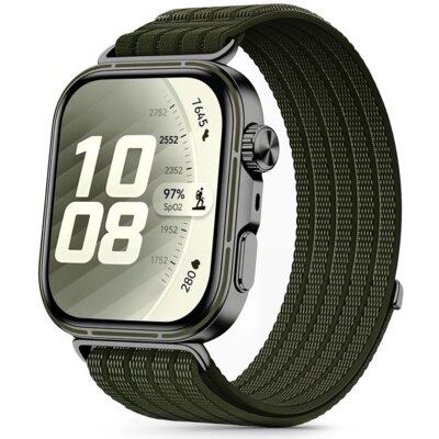 Pasek TECH-PROTECT Nylon Huawei Watch Fit 3/4/4 Pro/5/5 Pro Ciemnozielony