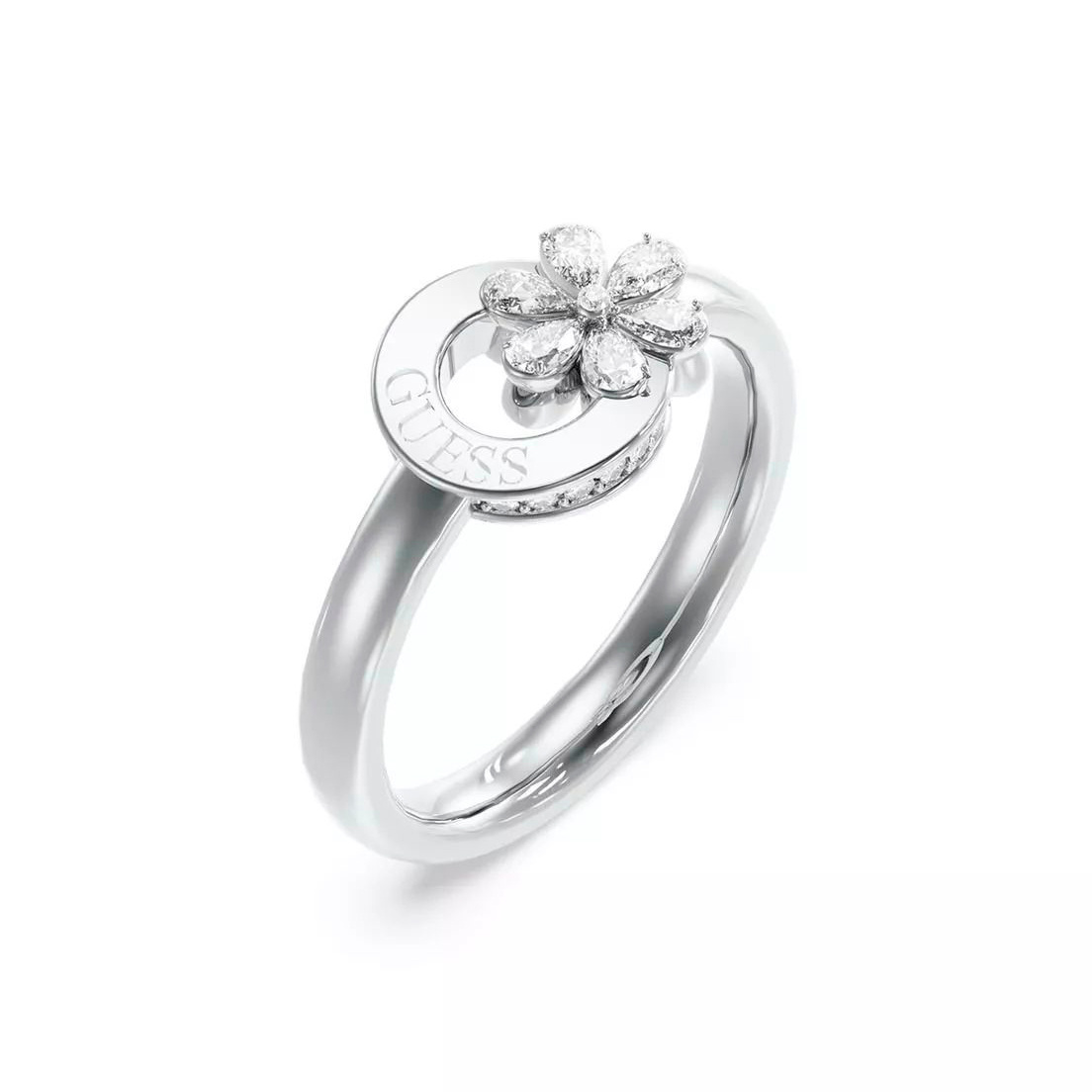 Biżuteria GUESS JUBR05109JWRH. Pierścionek, Kolor szary. Kobieta.