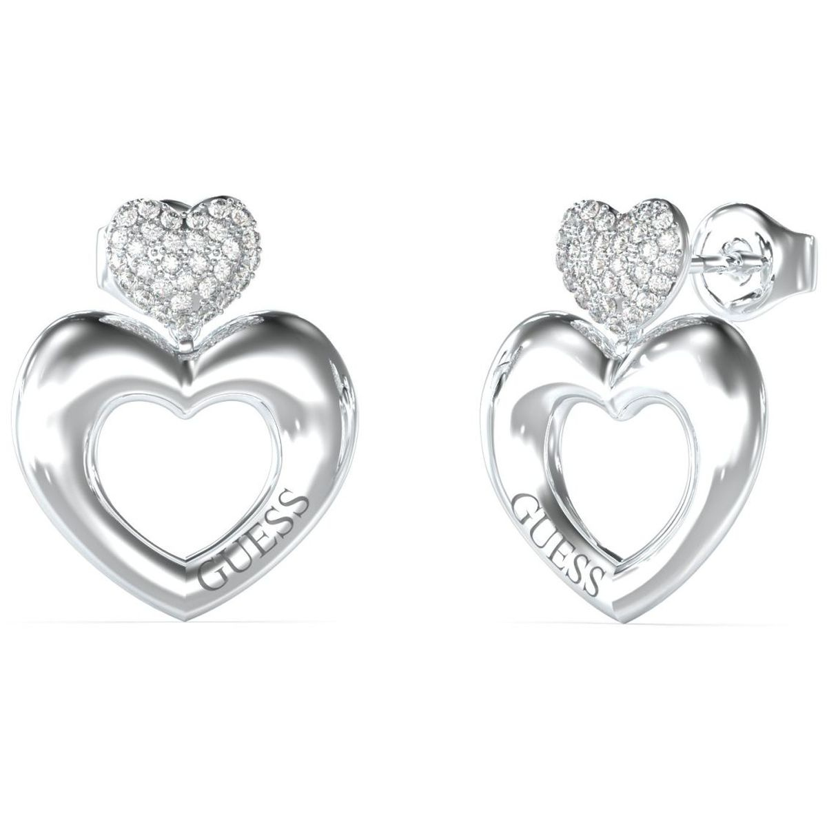 Biżuteria GUESS JUBE05209JWRH. Kolczyki, Kolor szary. Kobieta.
