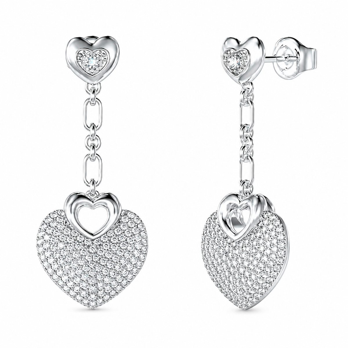 Biżuteria GUESS JUBE05210JWRH. Kolczyki, Kolor szary. Kobieta.