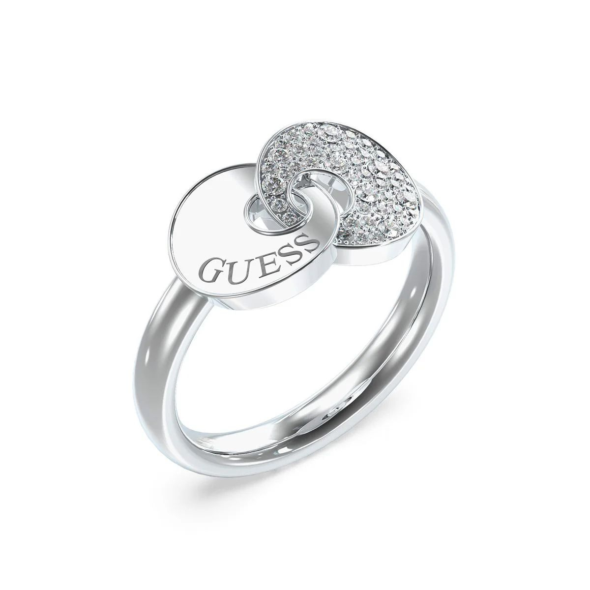 Biżuteria GUESS JUBR05222JWRH. Pierścionek, Kolor szary. Kobieta.