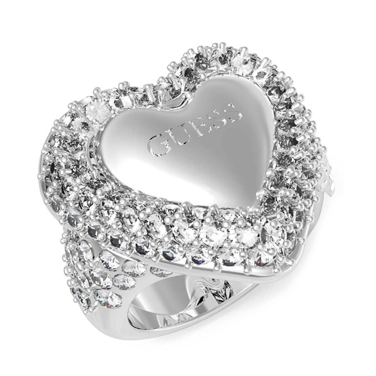 Biżuteria GUESS JUBR0509JWRH. Pierścionek, Kolor szary. Kobieta.