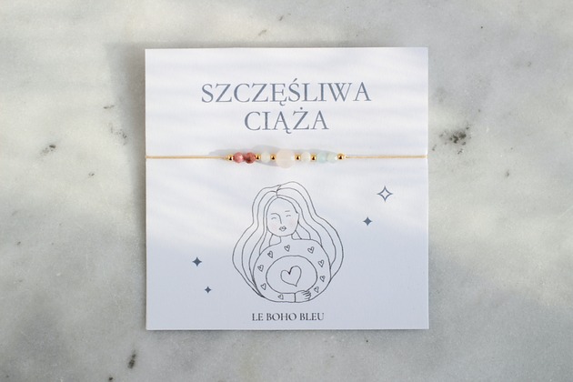 SZCZĘŚLIWA CIĄŻA - bransoletka dla PRZYSZŁEJ MAMY