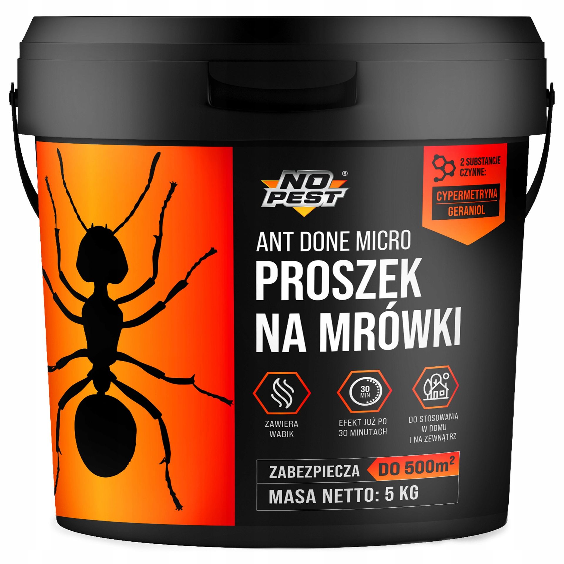 No Pest® Proszek na mrówki 5 kg Ant Done Micro granulat. Środek na mrówki w domu, ogrodzie.