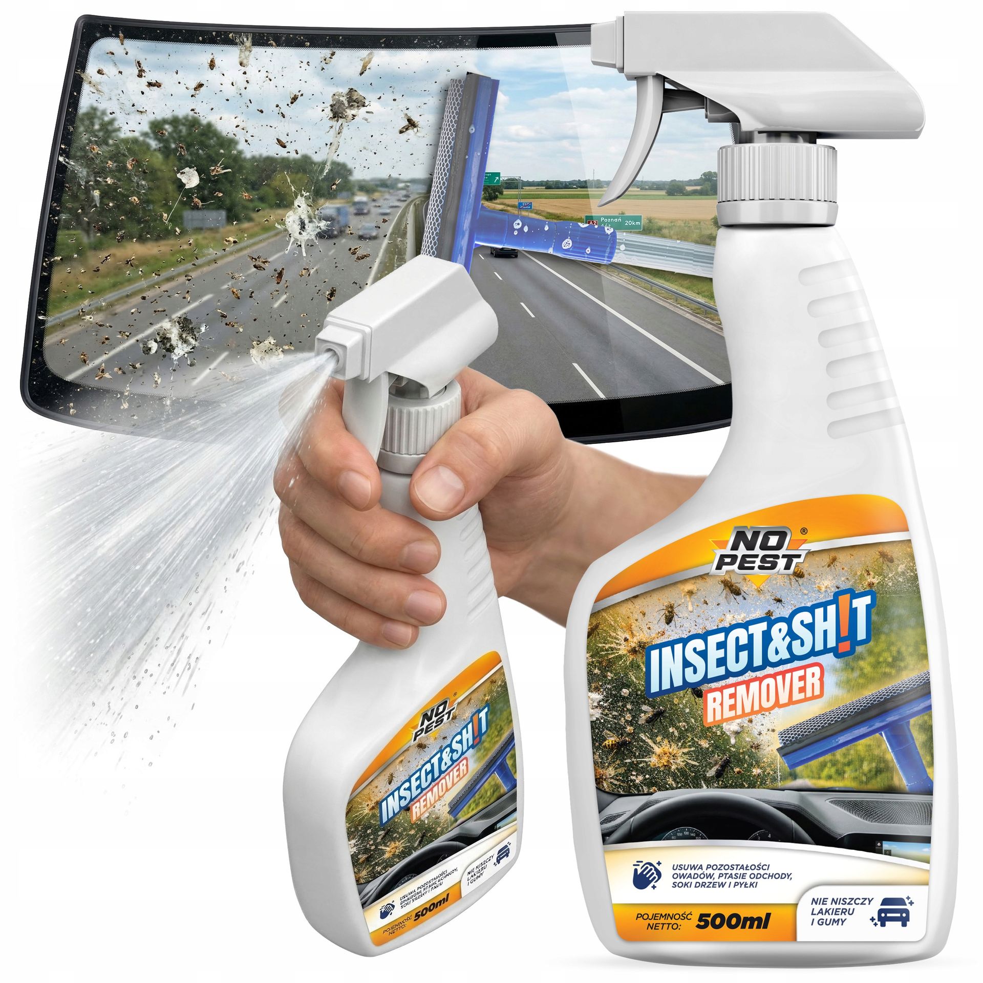 No Pest® Środek do czyszczenia owadów, żywicy, soków drzew, ptasich odchodów INSECT&SH!T Remover 500ml