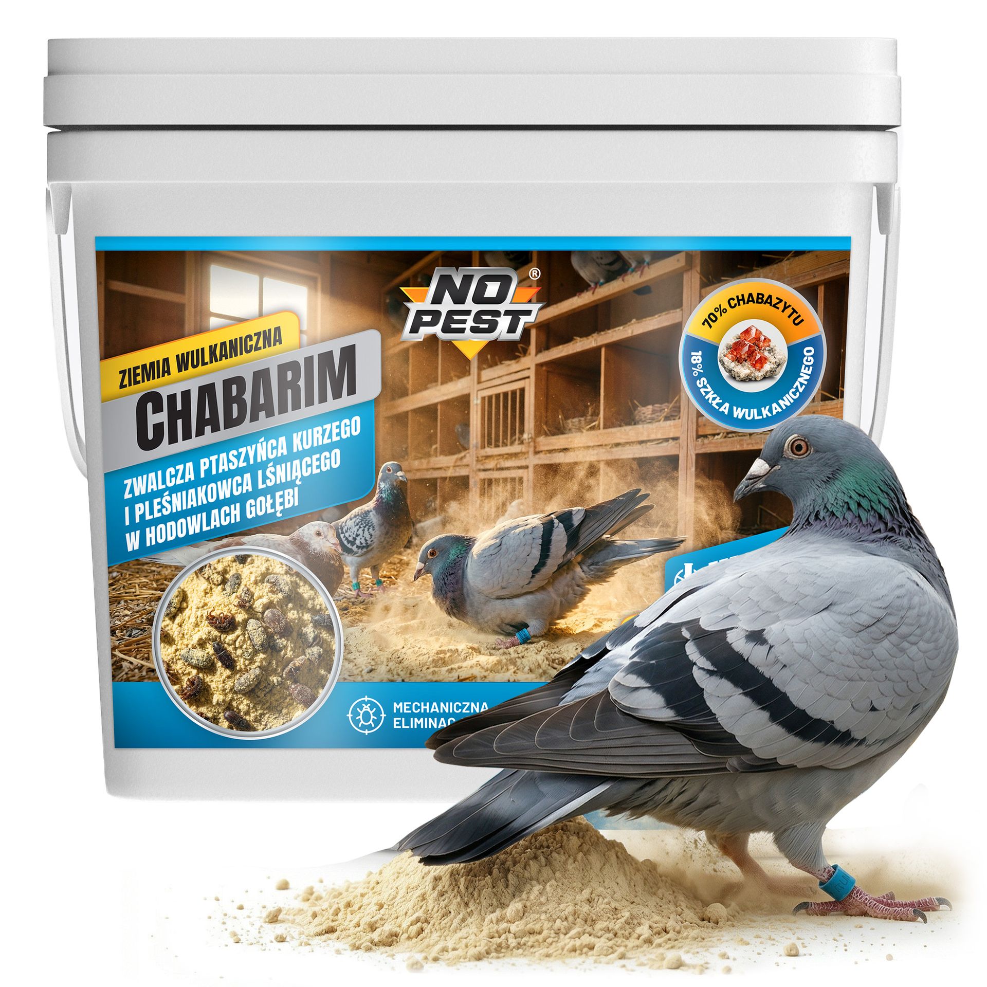 No Pest® Środek na ptaszyńca na ptaszyńca kurzego pleśniakowca, roztocza do gołębników proszek 5 kg