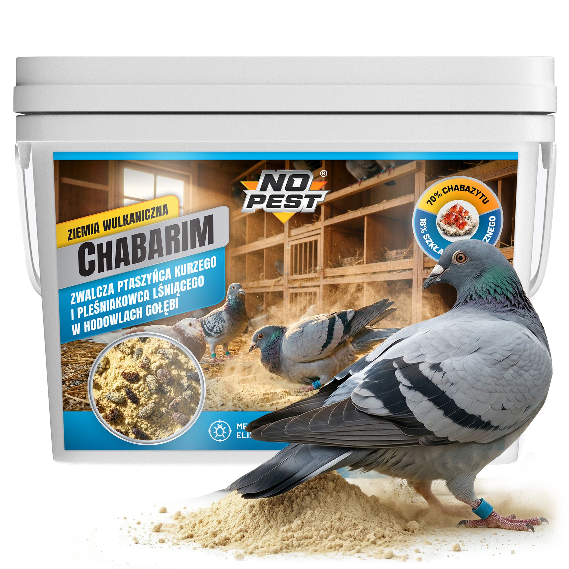 No Pest® Środek na ptaszyńca na ptaszyńca kurzego pleśniakowca, piórojady do gołębników proszek 2,5 kg