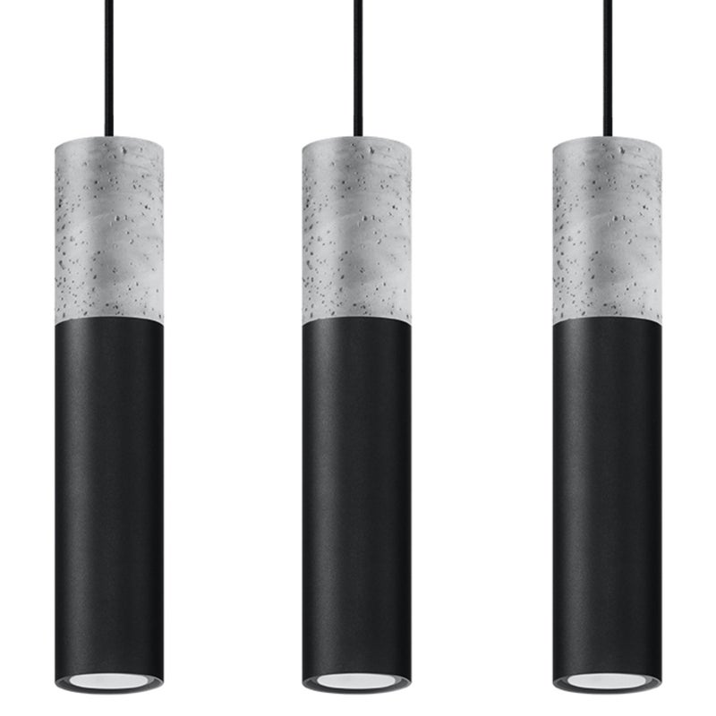 Żyrandol VALERO czarno-szary 3xGU10x40W beton architektoniczny wym:100x40x40cm IP20 Pure Lume