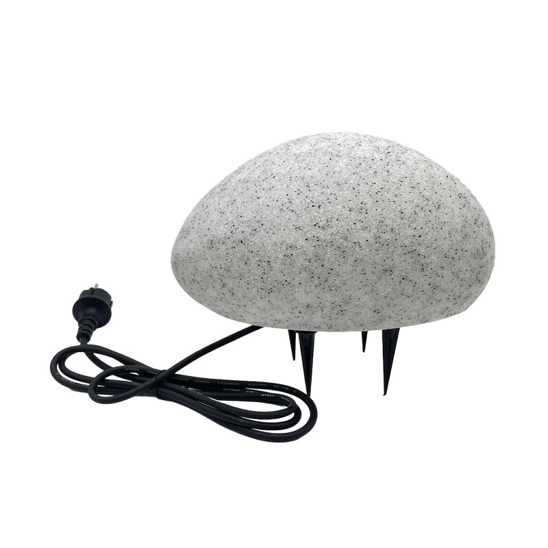 Lampa ogrodowa Stone S E27 szer. 27 cm szara IP65 Lamkur
