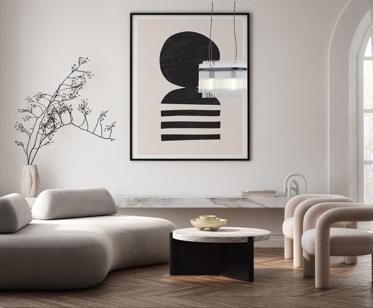 BONTE lampa wisząca czarna klosz owalny szklane rurki 2xE14 PND-40929-2A-BK