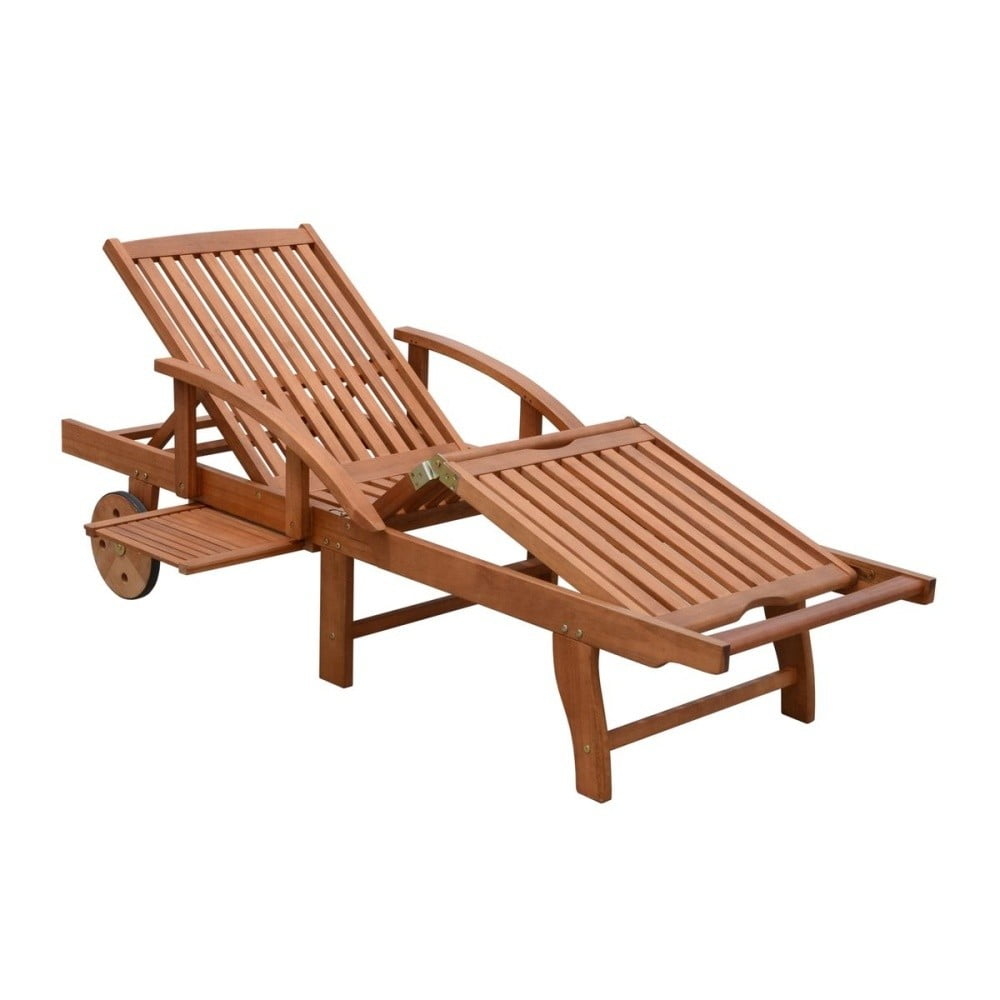 Garden Pleasure Brązowy drewniany leżak ogrodowy Beverly Hills