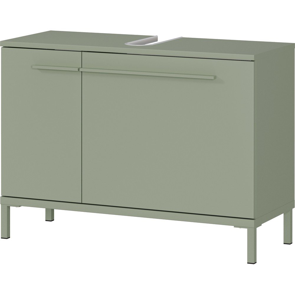Zielona szafka pod umywalkę z matowym wykończeniem 80x59 cm Laurino – Germania