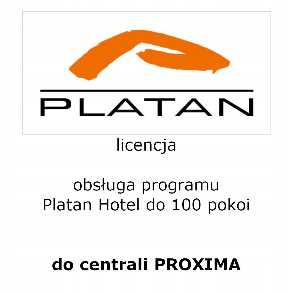 Platan Licencja na obsługę programu HOTEL do 100 pokoi dla centrali PROXIMA