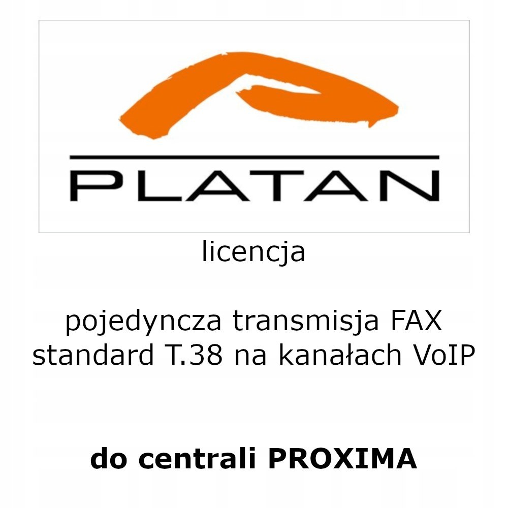 Platan Licencja na 1 transmisję faksową T.38 dla centrali PROXIMA