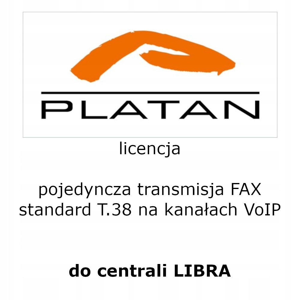 Platan Platan Licencja na 1 transmisję faksową T.38 dla centrali LIBRA
