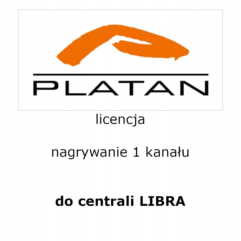 Platan Licencja na 1 kanał nagrywania do central LIBRA