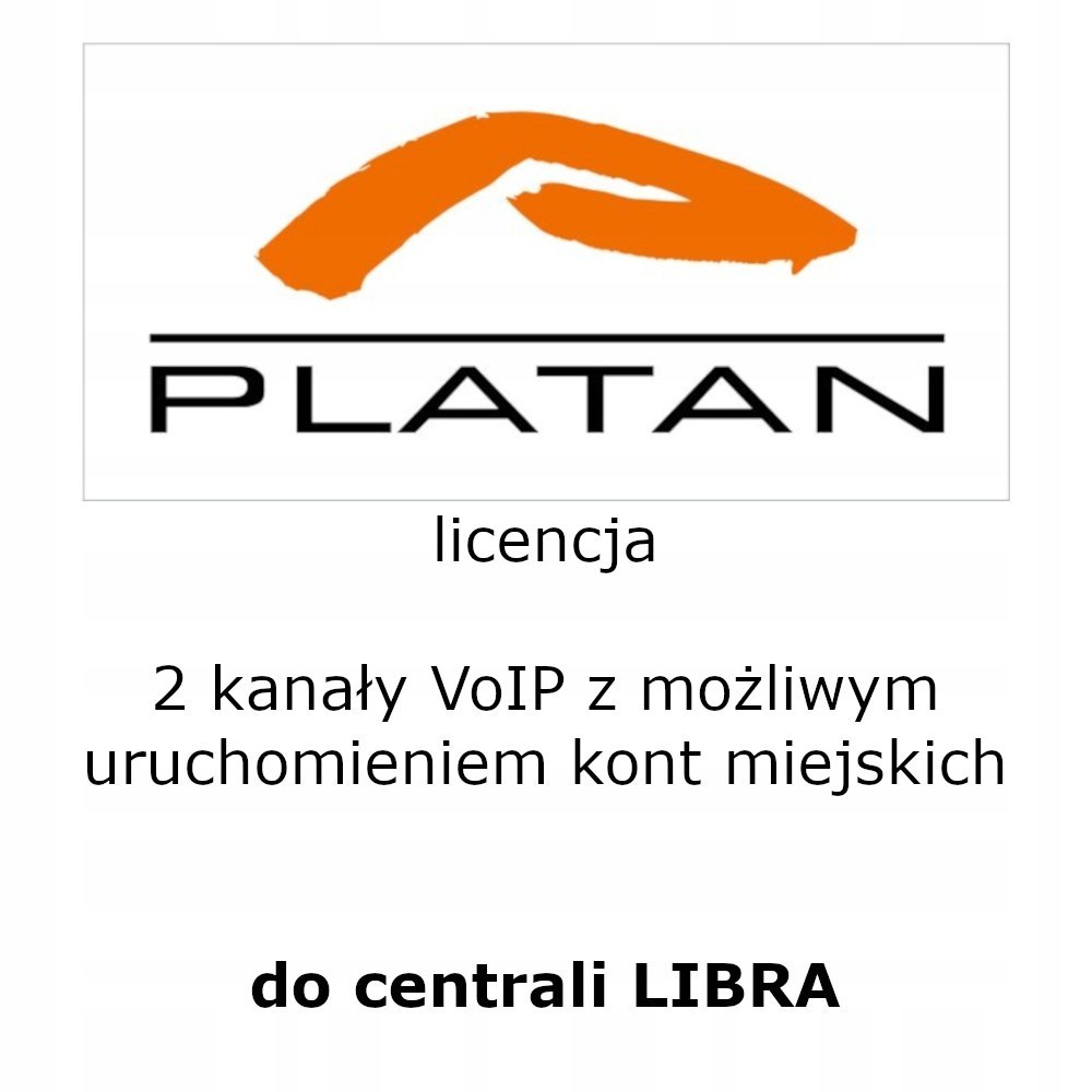 Platan Licencja na 2 kanały VoIP do central LIBRA