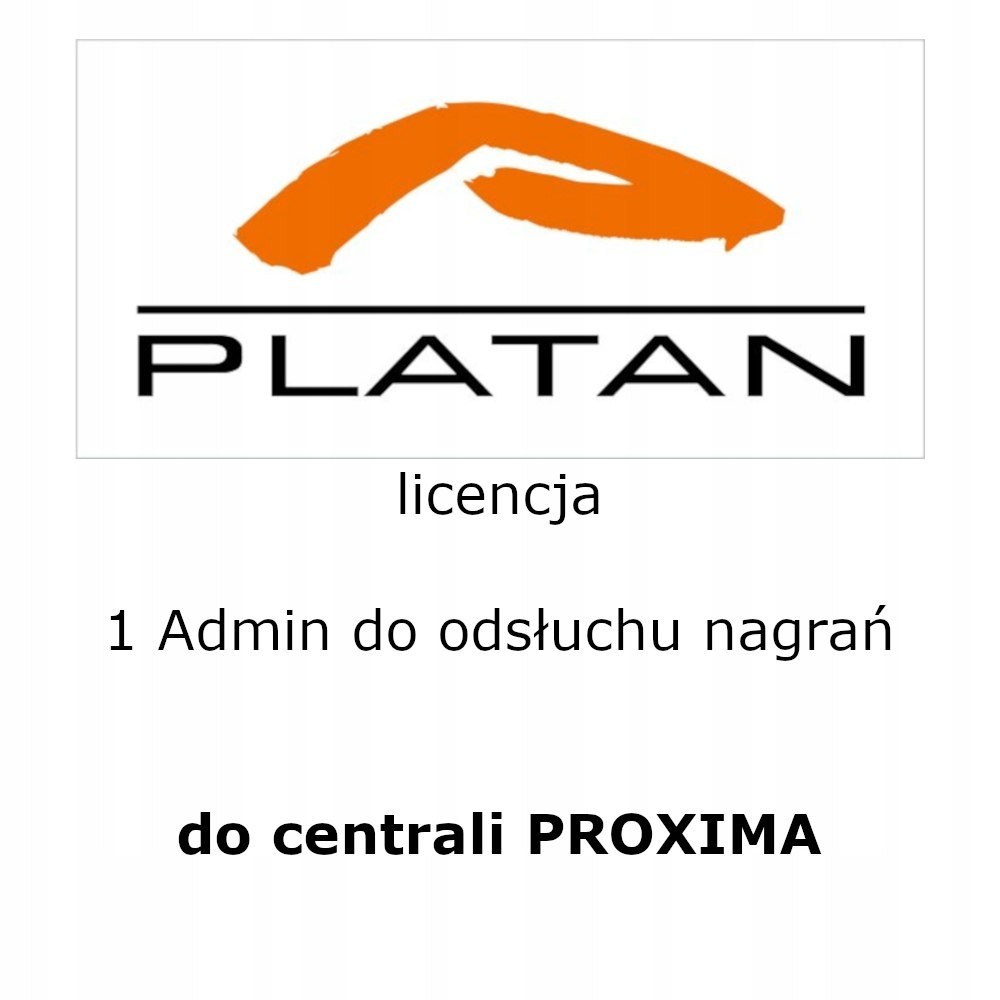 Platan Licencja na 1 dodatkowe stanowisko ADMIN do AGENT003 do PROXIMA