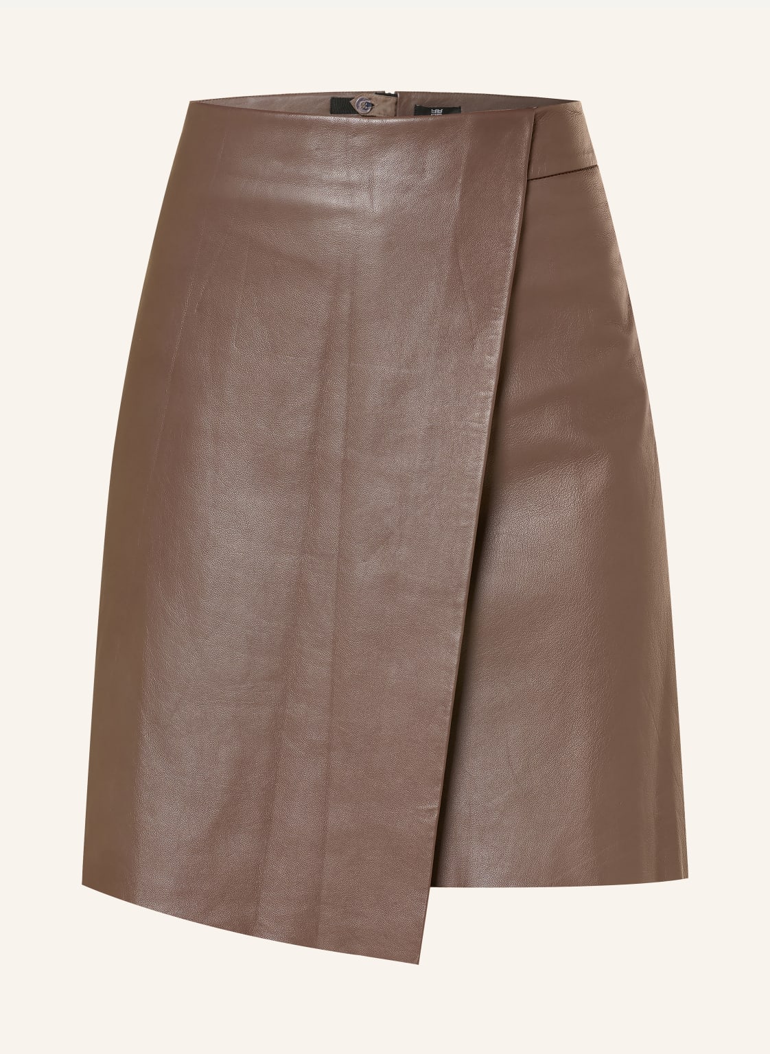 Riani Spódnica Skórzana W Stylu Kopertowym beige