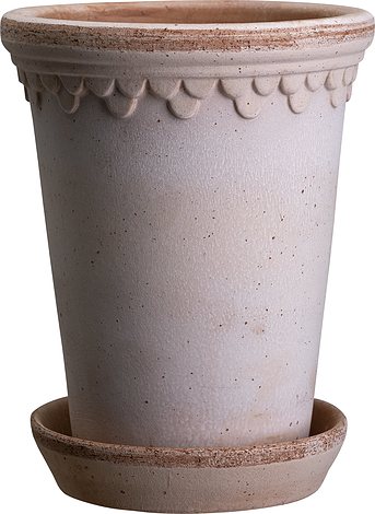 Bergs Potter Doniczka Københavner wysoka 18 cm różowa z podstawką KR18RPS