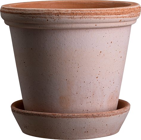 Bergs Potter  Doniczka Flora 18 cm różowa z podstawką FR18S