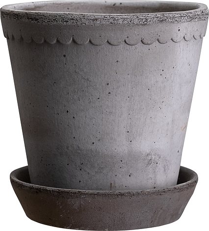 Bergs Potter Doniczka Helena 14 cm szara z podstawką HG14S