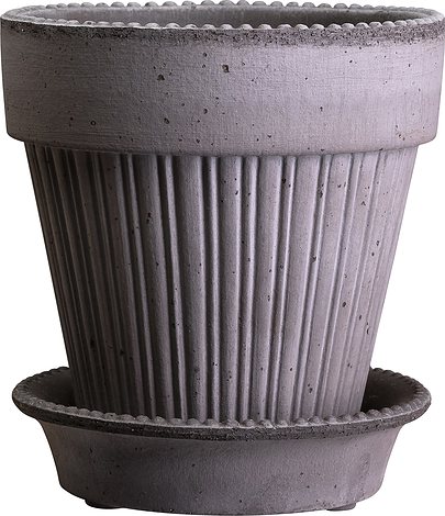 Bergs Potter Doniczka Simona 14 cm szara z podstawką SG14S