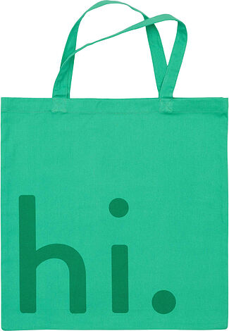 Torba na zakupy Design Letters Hi zielona