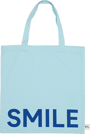 Torba na zakupy Design Letters Smile niebieska